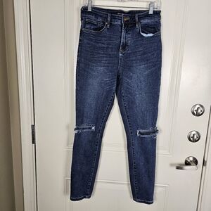 Dear John Women's Size 28 Olivia Super High Rise Skinny Blue